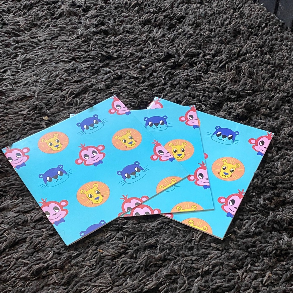 3 Colorful Animal Print Kids Drawing books